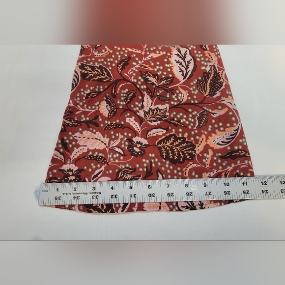 Jessica Simpson Mother Nature Wimens Size Large Long Bell Sleeve Leaf Print Top - Picture 4 of 12